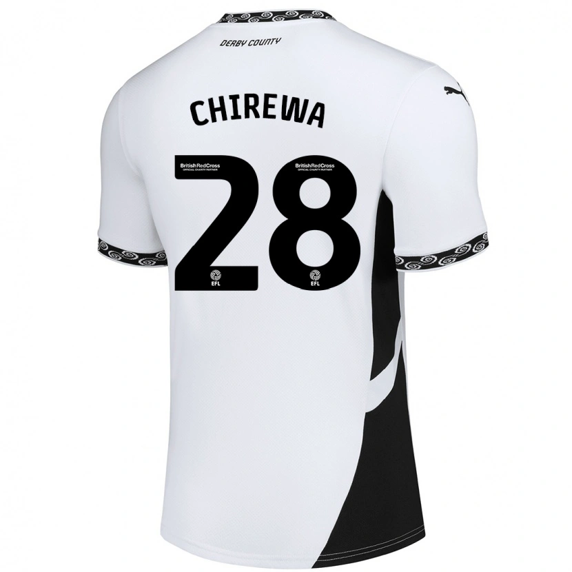 Danxen Herren Tawanda Chirewa #28 Weiß Schwarz Heimtrikot Trikot 2024/25 T-Shirt Schweiz