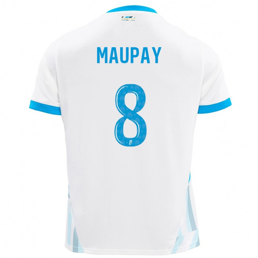 Danxen Herren Neal Maupay #8 Weiß Himmelblau Heimtrikot Trikot 2024/25 T-Shirt Schweiz
