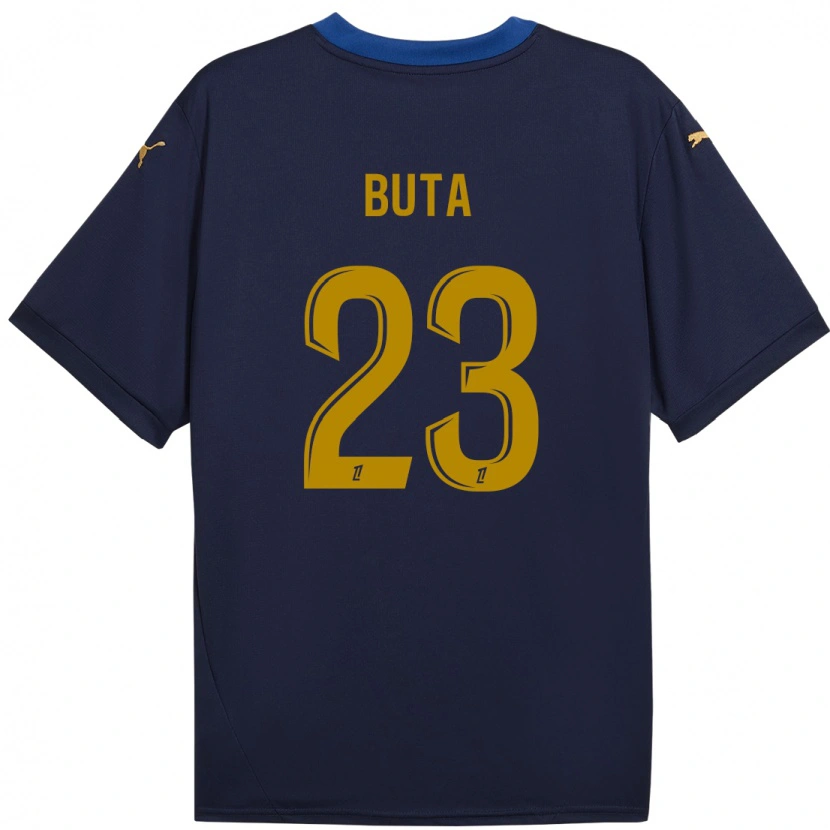 Danxen Herren Aurélio Buta #23 Marineblau Gold Auswärtstrikot Trikot 2024/25 T-Shirt Schweiz