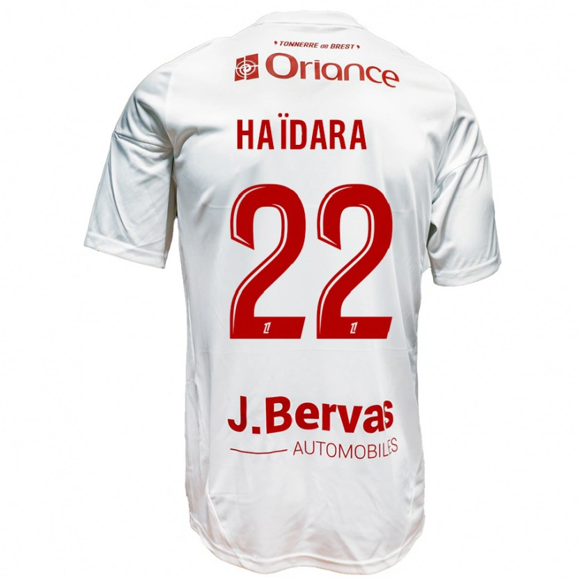 Danxen Herren Massadio Haidara #22 Weiß Rot Auswärtstrikot Trikot 2024/25 T-Shirt Schweiz