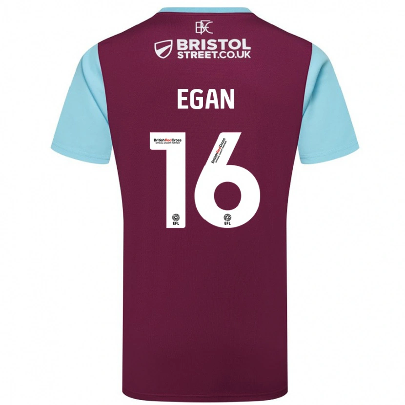 Danxen Herren John Egan #16 Burgunderrot Himmelblau Heimtrikot Trikot 2024/25 T-Shirt Schweiz