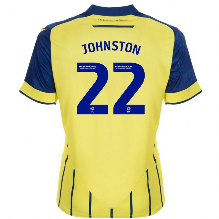 Danxen Herren Mikey Johnston #22 Gelb Blau Auswärtstrikot Trikot 2024/25 T-Shirt Schweiz