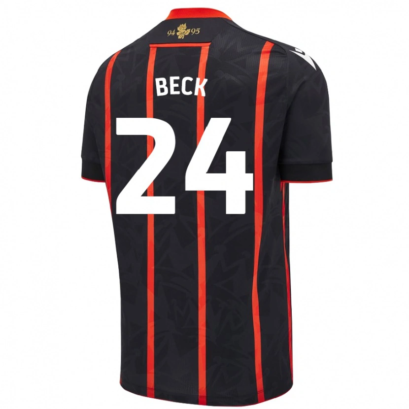 Danxen Damen Owen Beck #24 Schwarz Rot Auswärtstrikot Trikot 2024/25 T-Shirt Schweiz