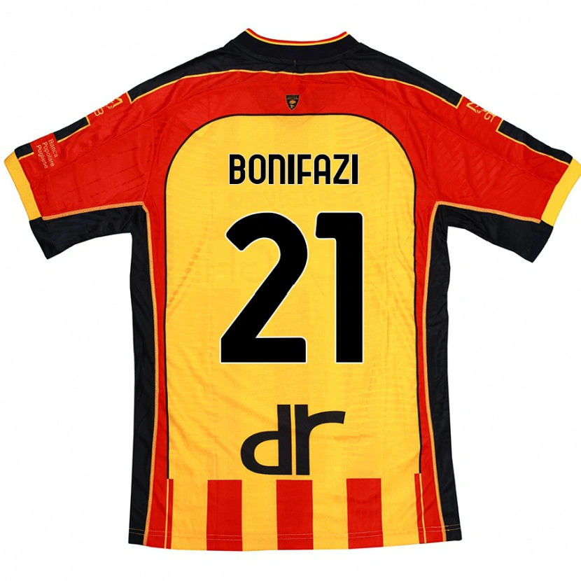 Danxen Damen Kevin Bonifazi #21 Gelb Rot Heimtrikot Trikot 2024/25 T-Shirt Schweiz